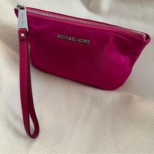 Michael Kors- Cosmetic Bag/Clutch With Wristlet- Pink